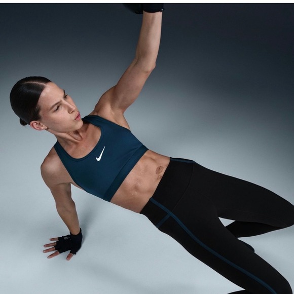 New Nike One Dri-FIT Training Leggings XS Women's Black Teal Athletic Pants - Picture 2 of 14